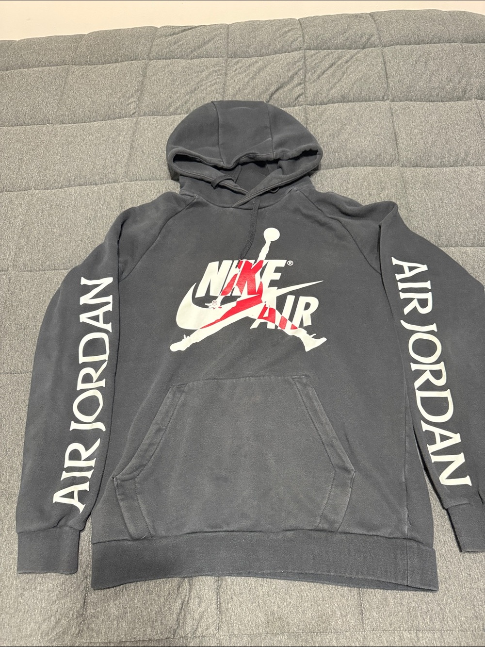 Jordan Jumpman Nike Air Graphic Pullover Hoodie Sleeve Spell Out M Medium
